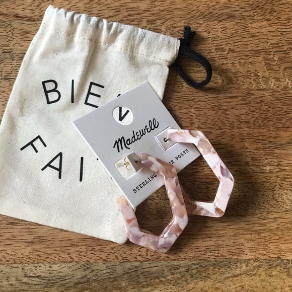 Madewell Jewelry - NWT Madewell Oversized Geometric Hoop Earrings